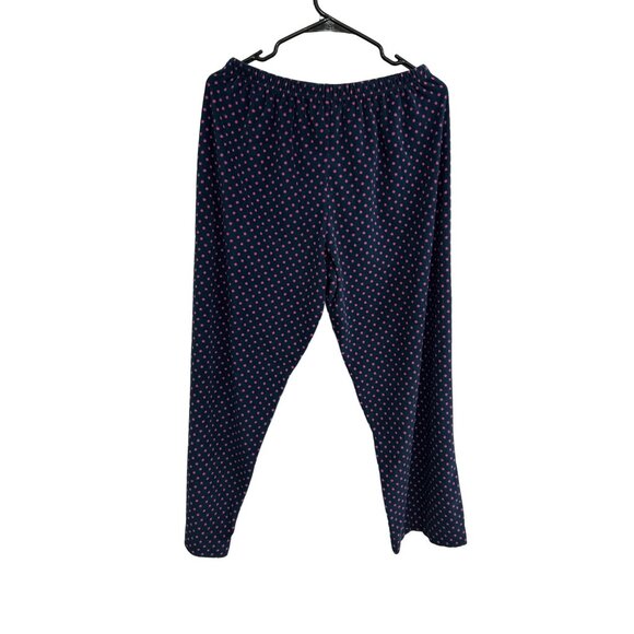 Bay Studio Womens Polka Dot Pajama Set L Polyester Navy Pink - Picture 8 of 11